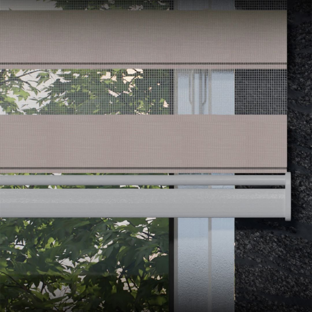 11008-1.jpg Bambu Zebra Perde - Sütlü Kahve - Görsel 1