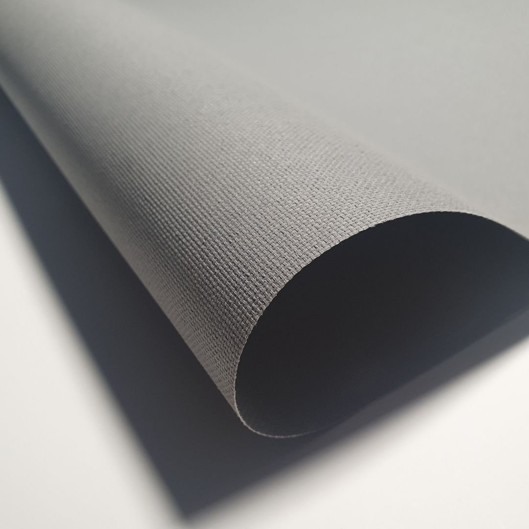 3005-1.jpg Mat Panama Stor Perde - Koyu Gri - Görsel 1