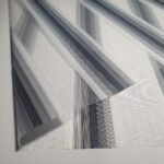 Beyaz Çerçeve Zebra Perde - Gri Siyah - Görsel 2