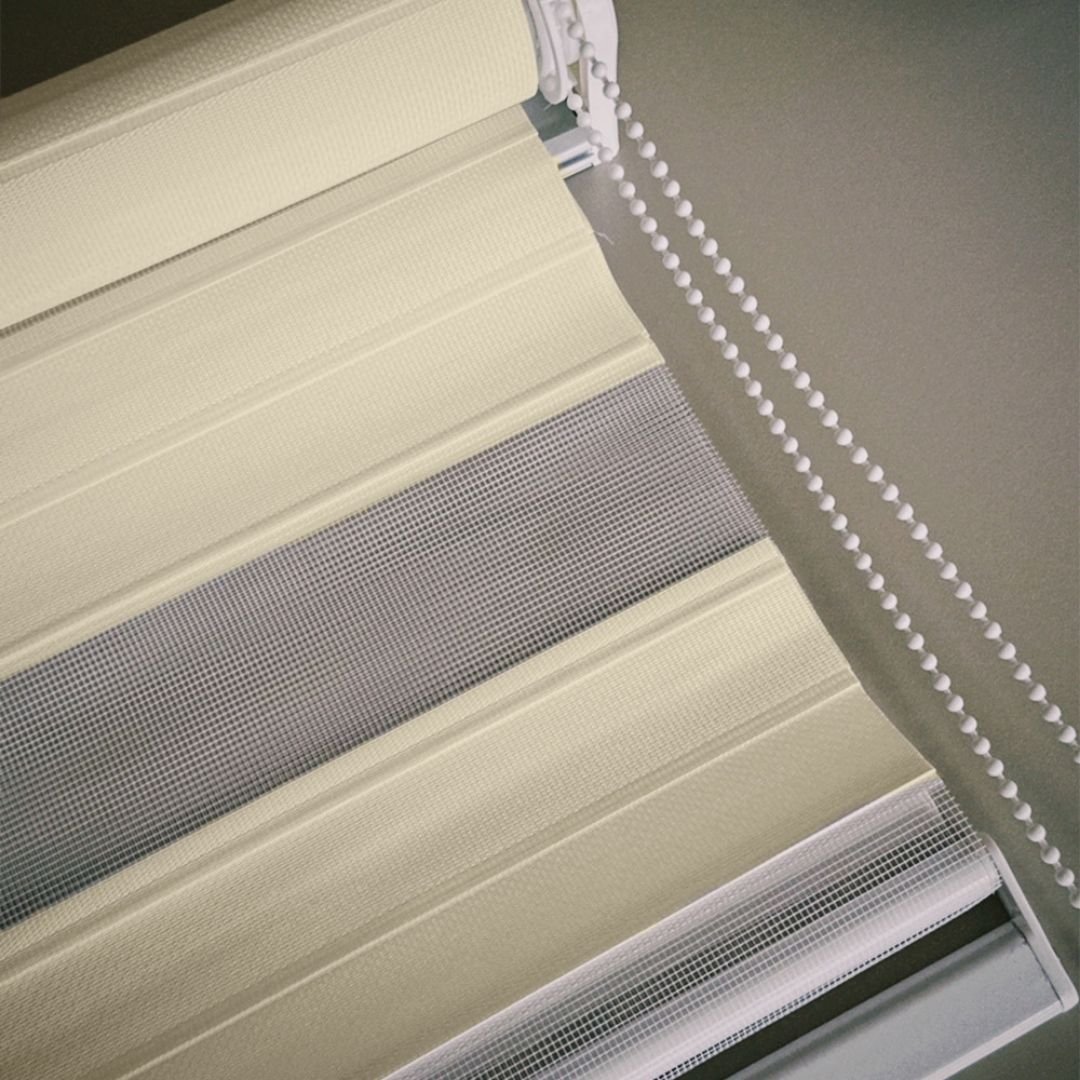 81000-2.jpg Modern Zebra Perde - Krem - Görsel 1