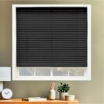 50mm Merdiven İpli Ahşap Jaluzi Perde - Siyah