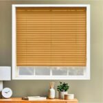 50mm Merdiven İpli Ahşap Jaluzi Perde - Açık Kahve