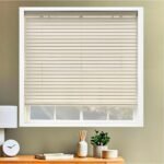 50mm Merdiven İpli Ahşap Jaluzi Perde - Krem