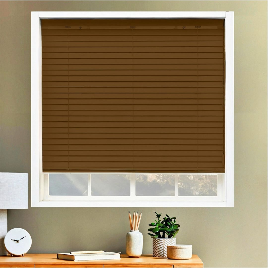 ALYA-110.jpg 50mm Merdiven İpli Ahşap Jaluzi Perde - Ceviz - Görsel 1